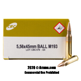 CBC (Magtech) 5.56x45 Ammo - 1000 Rounds of 55 Grain FMJ M193 Ammunition