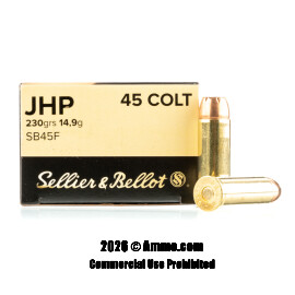 Image of Sellier & Bellot 45 Long Colt Ammo - 50 Rounds of 230 Grain JHP Ammunition
