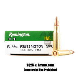 Image of Remington 6.8 SPC Ammo - 20 Rounds of 115 Grain FMJ Ammunition