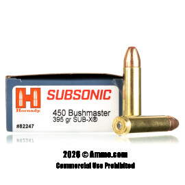 Image of 450 Bushmaster - 395 Grain Sub-X - Hornady Subsonic - 20 Rounds