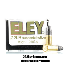 Image of Eley 22 LR Ammo - 50 Rounds of 38 Grain HP Ammunition
