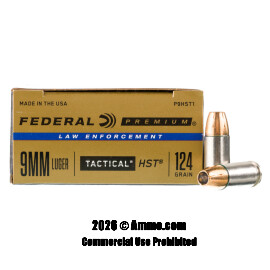 Image of Federal Law Enforcement HST 9mm Ammo - 1000 Rounds of 124 Grain JHP Ammunition