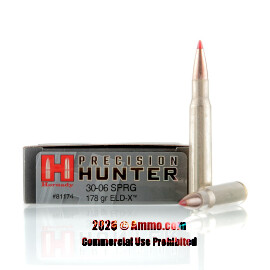 Image of Hornady Precision Hunter 30-06 Ammo - 20 Rounds of 178 Grain ELD-X Ammunition