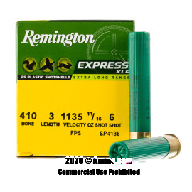 Image For 25 Rounds Of 11/16 oz. #6 Shot 410 Remington Ammunition