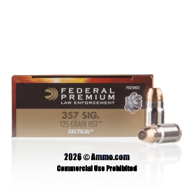 Image of Federal 357 SIG Ammo - 50 Rounds of 125 Grain JHP Ammunition