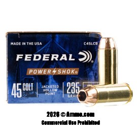 Image of Federal Power-Shok 45 Long Colt Ammo - 20 Rounds of 235 Grain JHP Ammunition