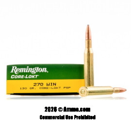 Remington 270 Win Ammo - 200 Rounds of 130 Grain PSP Ammunition