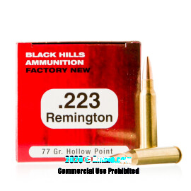 Black Hills Ammunition 223 Ammo - 1000 Rounds of 77 Grain Match HP Ammunition