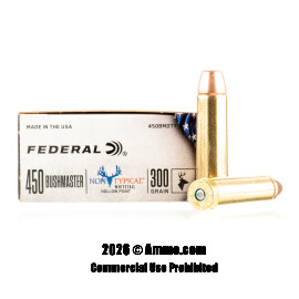 Image of Federal Non-Typical 450 Bushmaster Ammo - 200 Rounds of 300 Grain JHP Ammunition