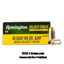 Image of Remington Golden Saber Defense 40 S&W Ammo - 20 Rounds of 165 Grain BJHP Ammunition