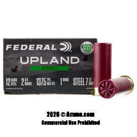 Federal Upland Steel 12 Gauge Ammo - 25 Rounds of 1 oz. #7-1/2 Shot Ammunition