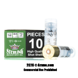 Image of Sterling 12 Gauge Ammo - 200 Rounds of 9 Pellets 00 Buckshot Ammunition
