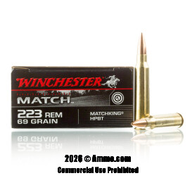 Image of Winchester 223 Ammo - 20 Rounds of 69 Grain HPBT Ammunition
