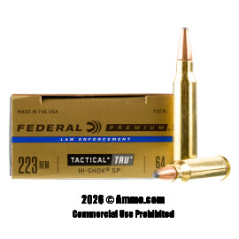 Image of Federal LE Tactical TRU 223 Ammo - 20 Rounds of 64 Grain SP Ammunition