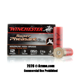 Image of Winchester Super Pheasant 12 Gauge Ammo - 25 Rounds of 1-5/8 oz. #4 Shot Ammunition