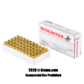 Image of Bulk 40 Cal Ammo - 500  Rounds of Bulk 165 Grain FMJ-FN Ammunition from Winchester