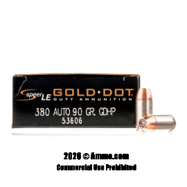 Image of Speer 380 ACP Ammo - 50 Rounds of 90 Grain JHP Ammunition