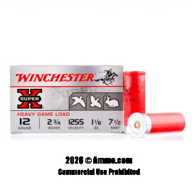 Winchester Super-X 12 Gauge Ammo - 250 Rounds of 1-1/8 oz. #7-1/2 Shot Ammunition