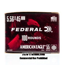 Image of Federal American Eagle 5.56x45 Ammo - 500 Rounds of 55 Grain FMJBT Ammunition
