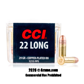 Image of CCI 22 Long Ammo - 100 Rounds of 29 Grain CPRN Ammunition