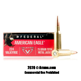 Image of Federal American Eagle 224 Valkyrie Ammo - 20 Rounds of 75 Grain TMJ Ammunition