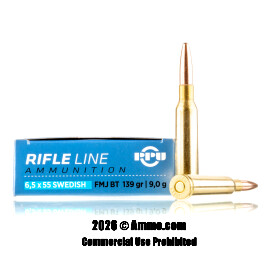 Image of Prvi Partizan 6.5x55mm Ammo - 20 Rounds of 139 Grain FMJ Ammunition