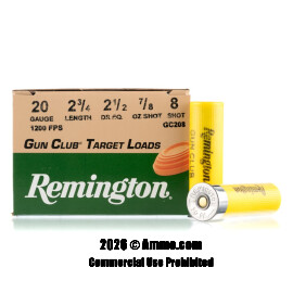 Image of Remington 20 ga Ammo - 25 Rounds of 7/8 oz. #8 Shot (Lead) Ammunition