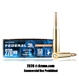 Federal 270 Win Ammo - 20 Rounds of 150 Grain SP Ammunition