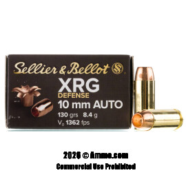 Image of Sellier & Bellot XRG Defense 10mm Ammo - 25 Rounds of 130 Grain SCHP Ammunition