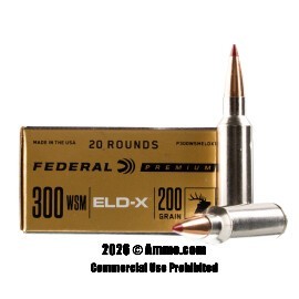 Image of Federal 300 WSM Ammo - 20 Rounds of 200 Grain ELD-X Ammunition