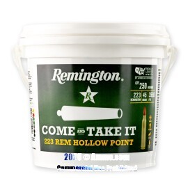 Remington UMC 223 Rem Ammo - 250 Rounds of 45 Grain JHP Ammunition
