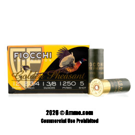 Image of Fiocchi 12 Gauge Ammo - 250 Rounds of 1-3/8 oz. #5 Nickel Plated Lead Shot Ammunition