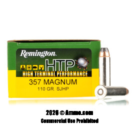Image of Remington HTP 357 Magnum Ammo - 20 Rounds of 110 Grain SJHP Ammunition