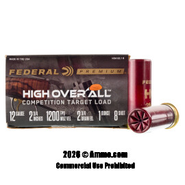 Image of Federal High Over All 12 Gauge Ammo - 25 Rounds of 1 oz. #8 Shot Ammunition