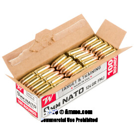 Image of Bulk 9mm Ammo - 1000 Rounds of Bulk 124 Grain FMJ Ammunition from Winchester
