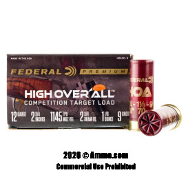 Image of Federal High Over All 12 Gauge Ammo - 25 Rounds of 1-1/8 oz. #9 Shot Ammunition