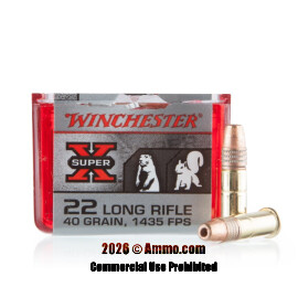 Image of Winchester Super-X 22 LR Ammo - 100 Rounds of 40 Grain CPHP Ammunition