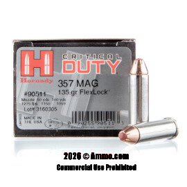 Image of Hornady 357 Magnum Ammo - 25 Rounds of 135 Grain FTX Ammunition