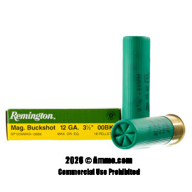 Image of Remington Express 12 Gauge Ammo - 5 Rounds of 18 Pellet 00 Buckshot Ammunition