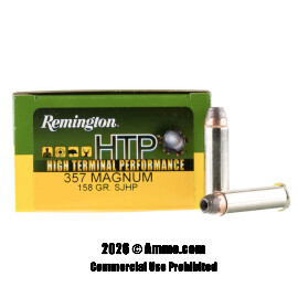 Image of Remington HTP 357 Magnum Ammo - 20 Rounds of 158 Grain SJHP Ammunition