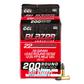 Image of Blazer 22 LR Ammo - 200 Rounds of 38 Grain LRN Ammunition