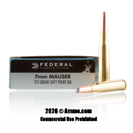Image of Federal Power-Shok 7x57mm Ammo - 20 Rounds of 175 Grain SP Ammunition