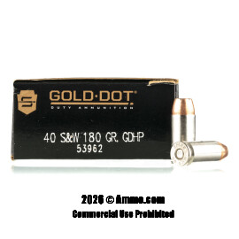 Image of Speer 40 cal Ammo - 50 Rounds of 180 Grain JHP Ammunition