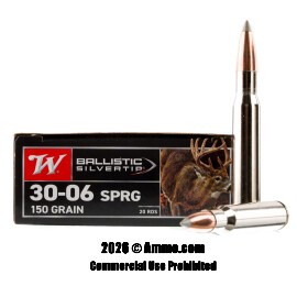 Image of Winchester Ballistic Silvertip 30-06 Ammo - 20 Rounds of 150 Grain Polymer Tipped Ammunition