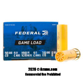 Image of Federal 20 Gauge Ammo - 25 Rounds of 7/8 oz. #8 Shot (Lead) Ammunition