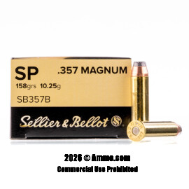 Image of Sellier and Bellot 357 Magnum Ammo - 1000 Rounds of 158 Grain SP Ammunition
