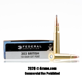 Image of Federal 303 British Ammo - 20 Rounds of 150 Grain SP Ammunition