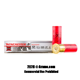 Image of Winchester 12 ga Ammo - 5 Rounds of #4 Buck Ammunition