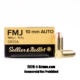 Image of Sellier & Bellot 10mm Ammo - 1000 Rounds of 180 Grain FMJ Ammunition