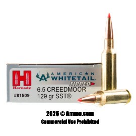 Image of Hornady American Whitetail Tipped 6.5 PRC Ammo - 20 Rounds of 129 Grain SST Ammunition